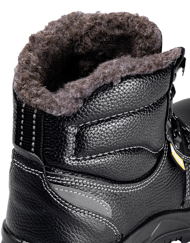 Ботинки TURBO с КП шерст. мех, хромовые ПУ/нитрил (Бот. 115)